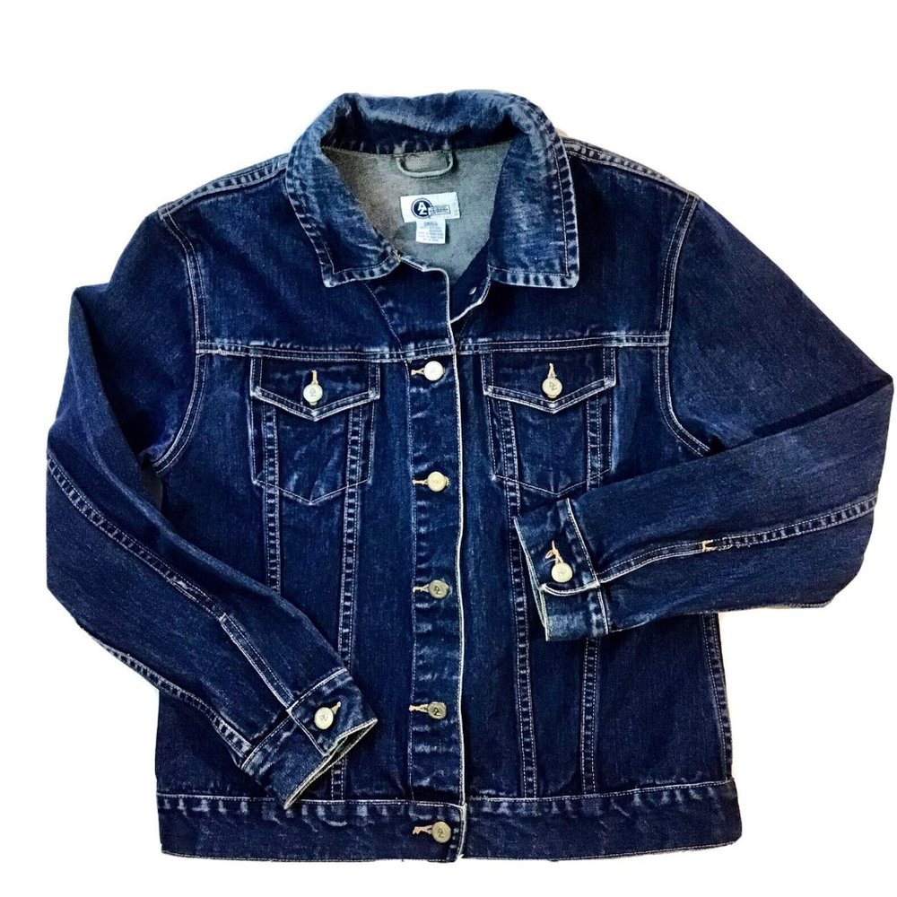 Vintage 90’s Arizona Jean Co Women's Denim Jacket, Size Small, Dark Rinse